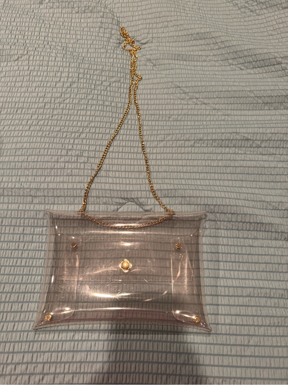 Kendra Scott Clear Crossbody Bag with Gold Chain